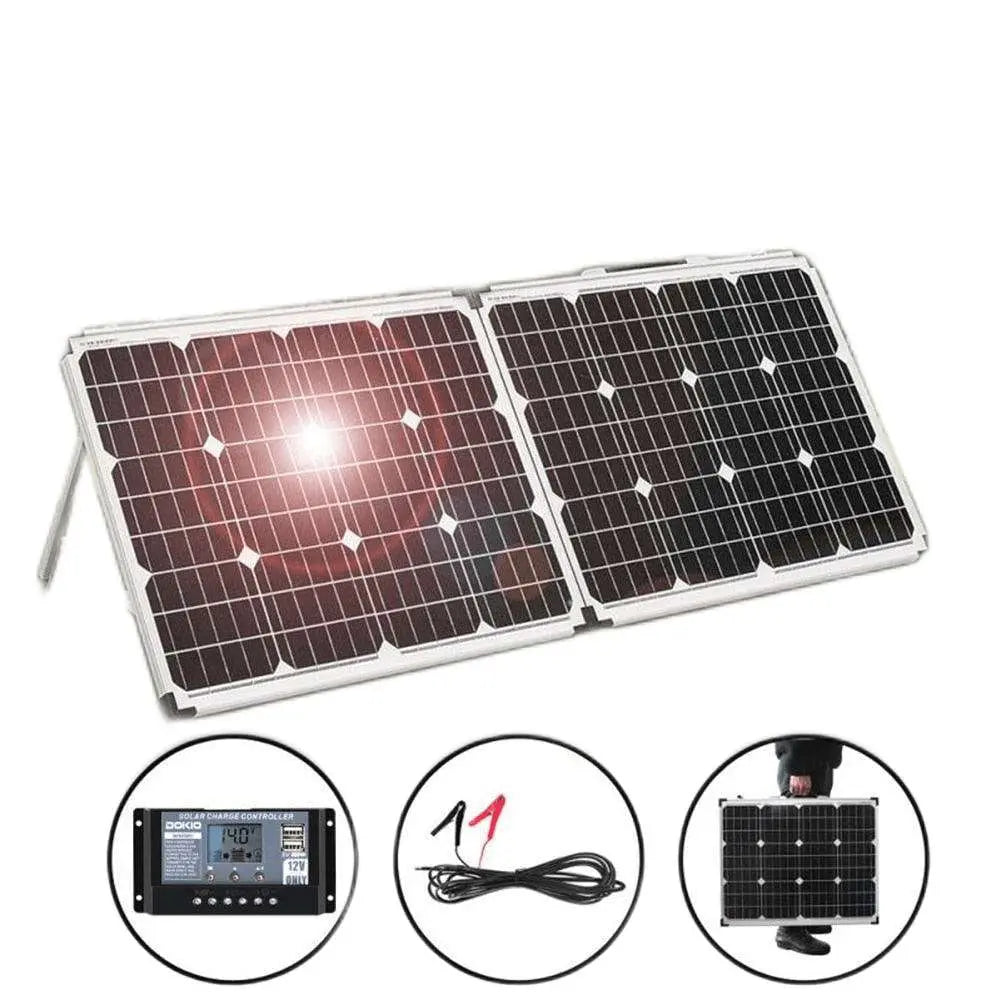 Solar Panel 100W (2Pcs x 50W) USB Controller Solar Battery Cell/Module/System Charger - 54Grid - Renewable Energy Store