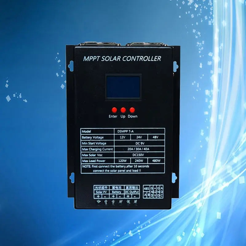MPPT 20A 30A 40A 50A 60A Solar Charge Controller 12V 24V 48V Auto Solar Panel Battery Charge Regulator LCD Display - 54Grid - Renewable Energy Store