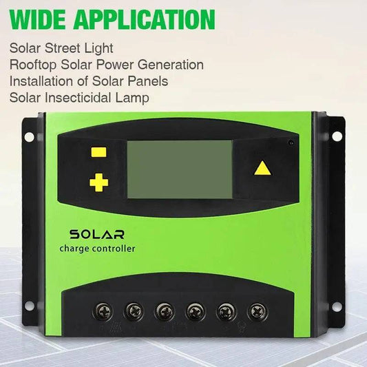 Solar Charge Regulators 50A 60A PWM Solar PV Charger Controller 12V 24V Dual USB Battery Automatic Identification LCD Display - 54Grid - Renewable Energy Store