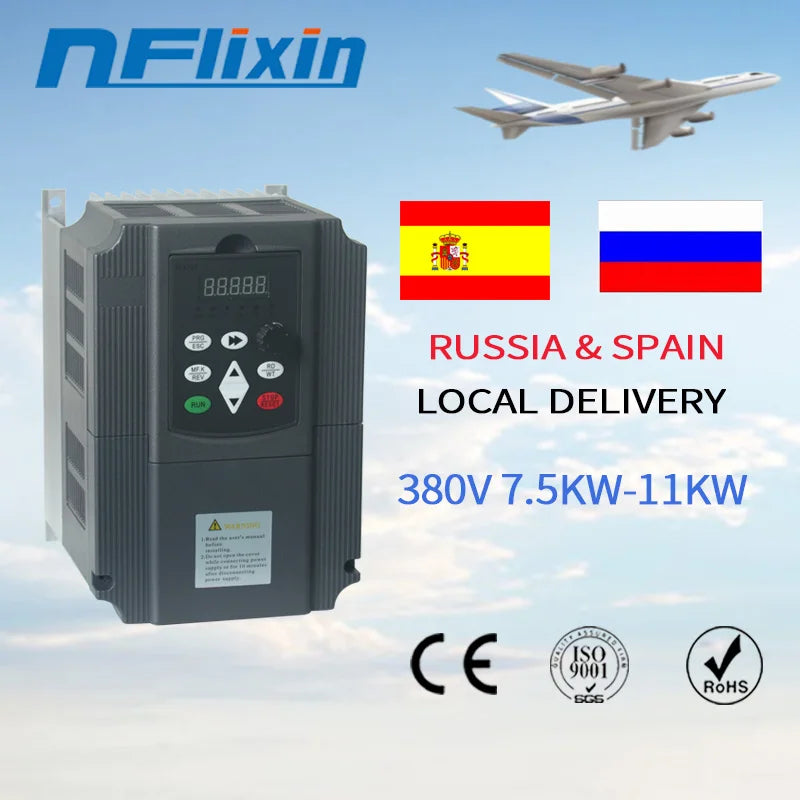 QD350 Mini VFD 3phase 380v input output 50/60Hz 5.5kw power Variable Frequency Inverter for Motor Speed Control Converter by 54Grid - Renewable Energy Store