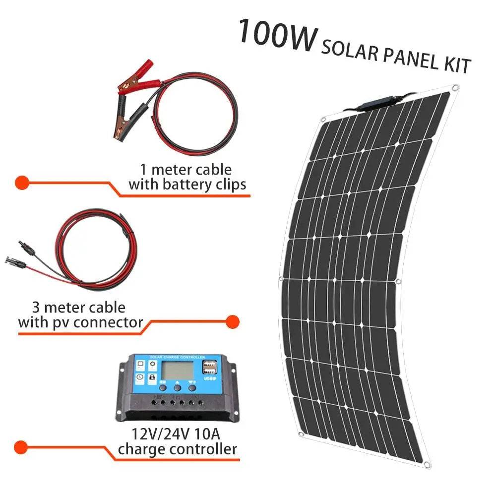 Solar Panel Kit Complete 400/300/200/100 Watts Flexible Solar 12V - 54Grid - Renewable Energy Store