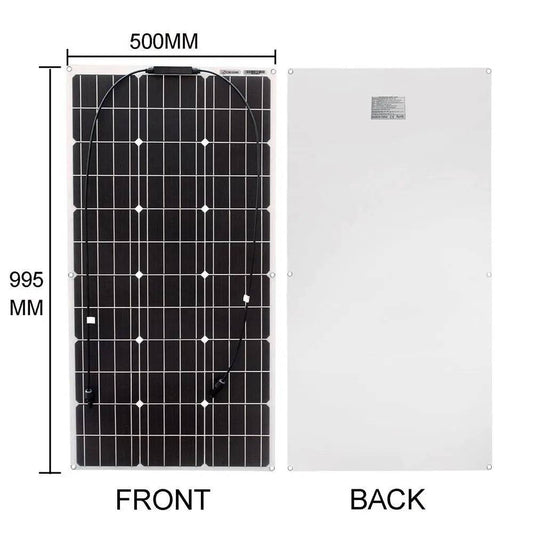 Solar Panel Flexible 300w Fotovoltaic Panel Solar 100w 12V Kit 200w Complete Charge Battery/Motorhome/Camper Van - 54Grid - Renewable Energy Store