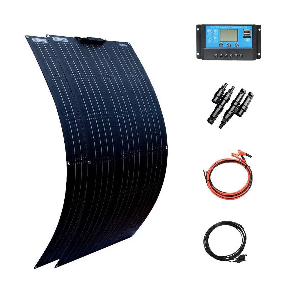 Solar Panel 100/200/300/400 W Flexible PWM Controller 12V/24V Battery Charger - 54Grid - Renewable Energy Store