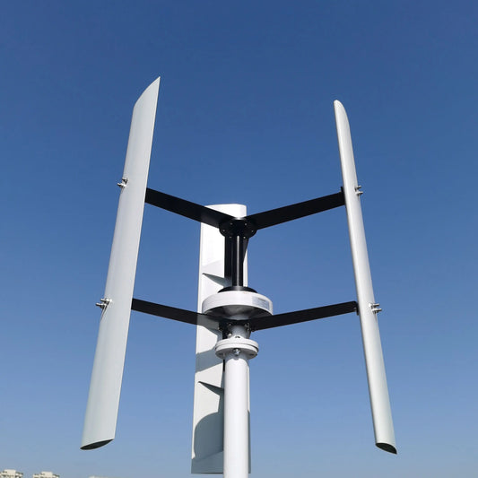 FLTXNY Real Wattage 3 Blades 600W 1000W Vertical Axis Wind Turbine Generator 12V/24V/48V With Optional WindCharge Controller by 54Grid - Renewable Energy Store