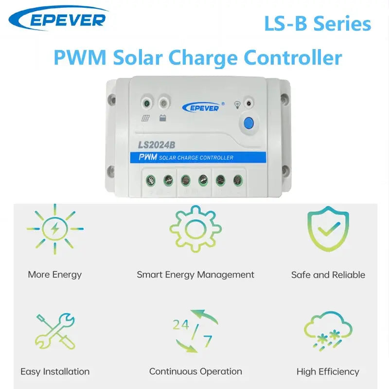 LS2024B 20A 20amp EPSolar EPEVER Solar charger controller apply to solar home system solar lighting and solar road singals - 54Grid - Renewable Energy Store