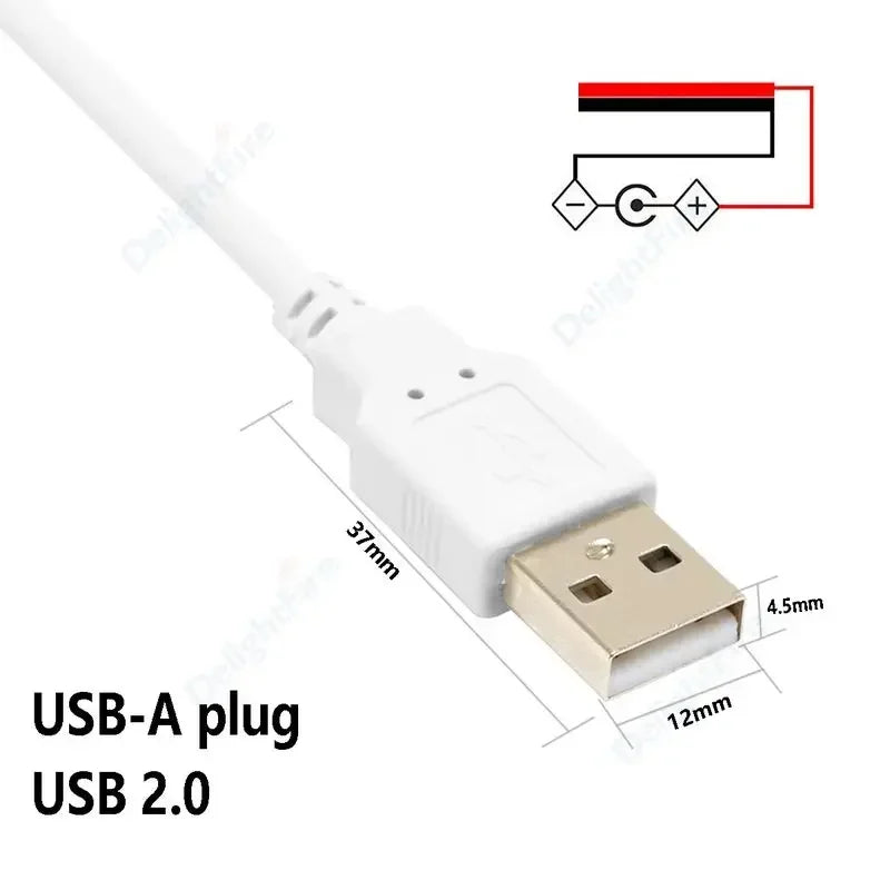 5V 12V USB 2.0 Plug Pigtail Power Supply Extension Cables by 54Grid - Renewable Energy Store
