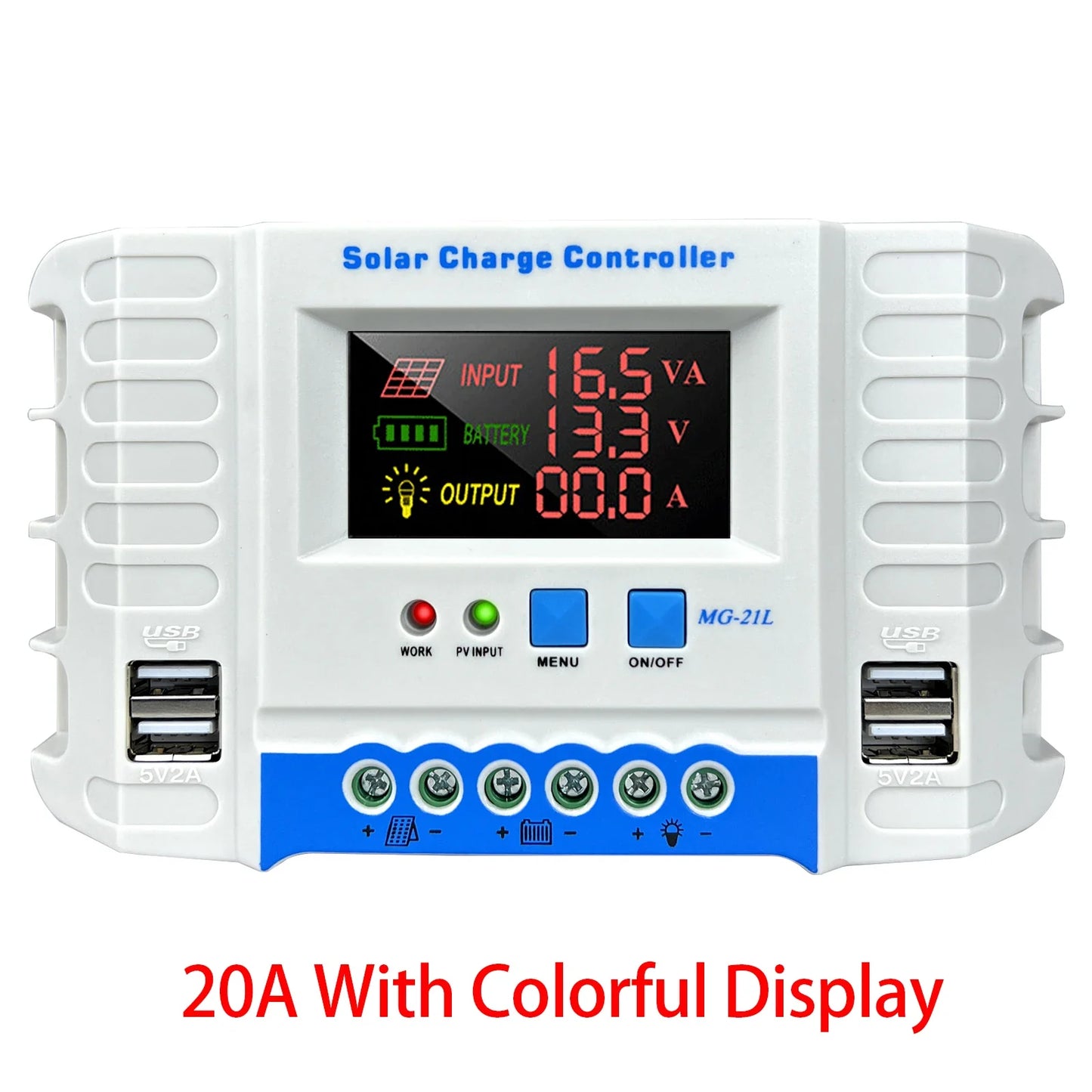 Colorful Display 12V 24V 10A 20A 30A 40A Solar Charge Controller by 54Grid - Renewable Energy Store
