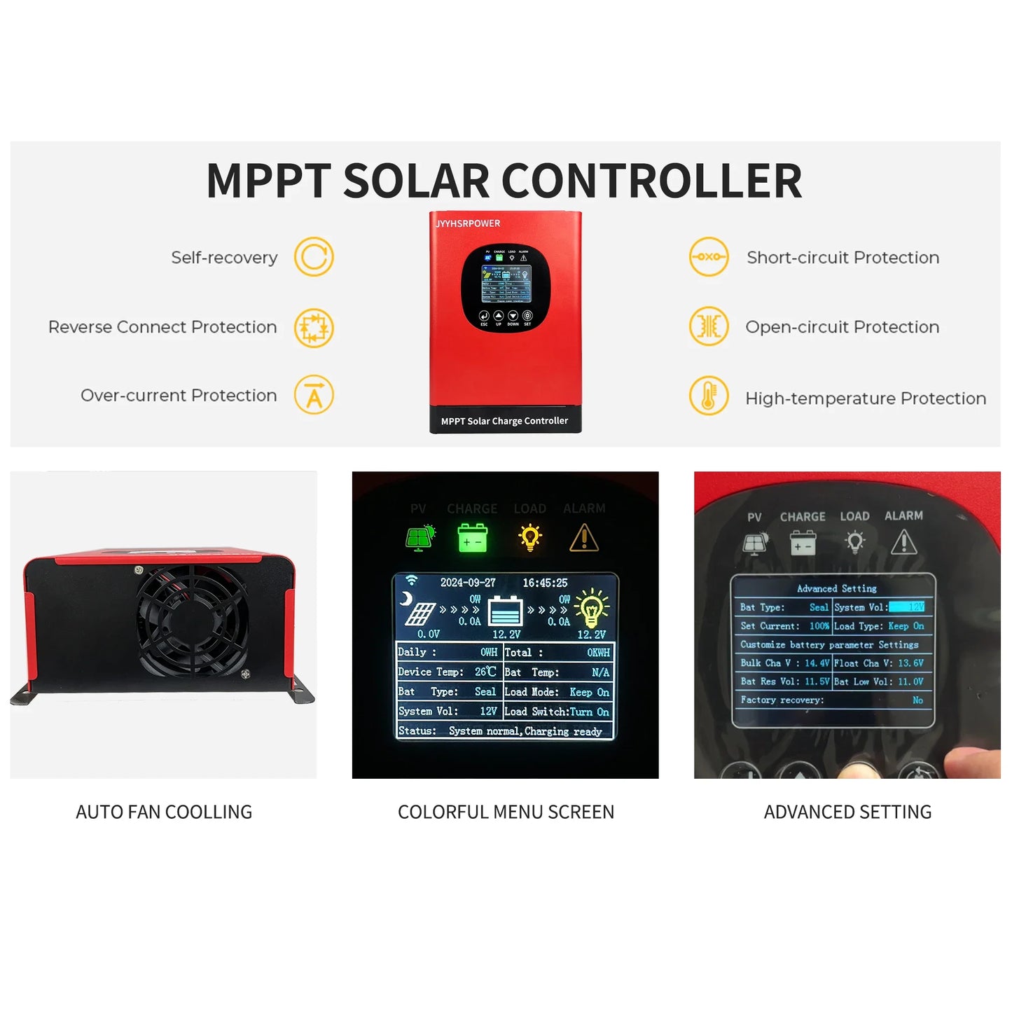 30A 40A 50A 60A 230VDC MPPT Solar Controller With WIFI Monitor by 54Grid - Renewable Energy Store