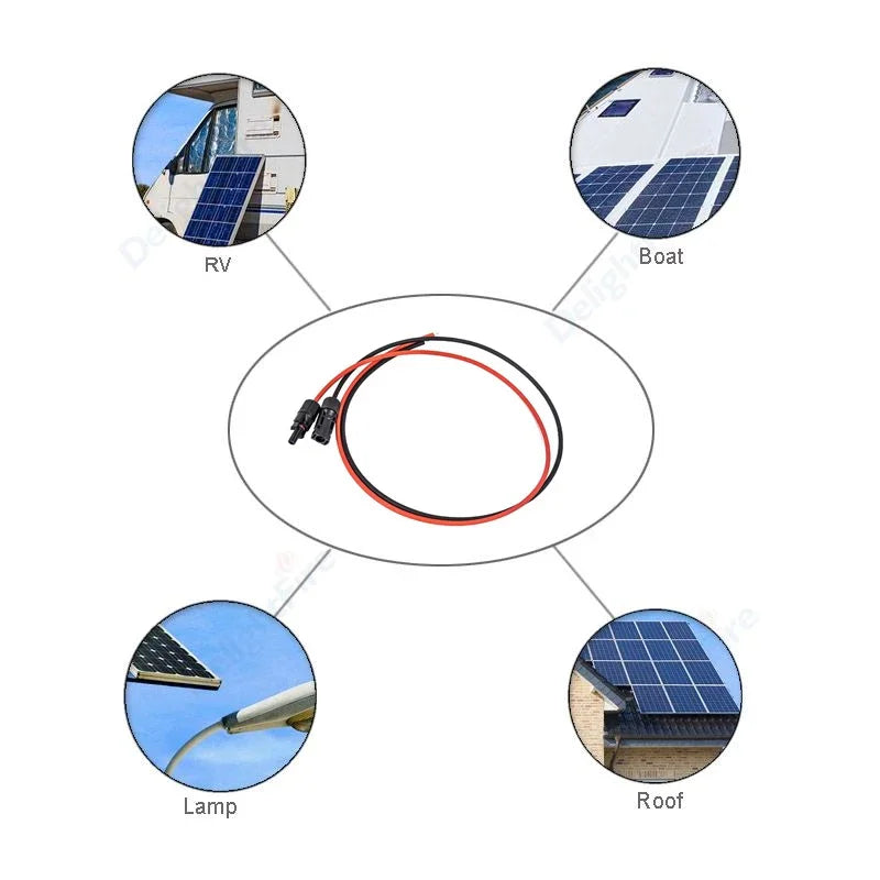 10AWG 6mm2 Tinned Copper Solar PV Extension Wires Set by 54Grid - Renewable Energy Store