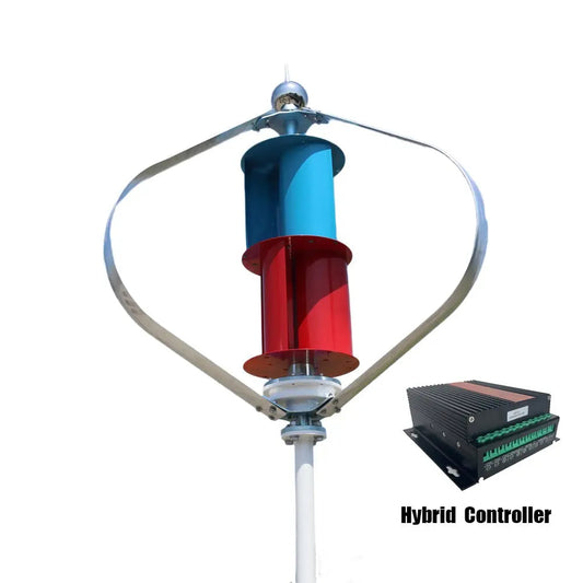 Vertical Wind Turbine Generator 800W 1000W With MPPT Charge Controller Windmill RV Yacht Farm Small Wind Generator Home Use - 54Grid - Renewable Energy Store