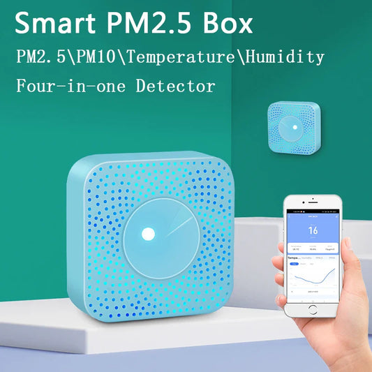 Wifi Smart Air Box Sensor PM2.5 PM10 Temperature Humidity Gas Detector Meter Tuya Smart Life App Control Home Automation Alarm by 54Grid - Renewable Energy Store