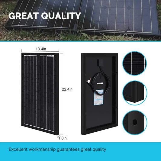 30W Watt Monocrystalline Solar Panel 12V Volt Off Grid Power RV Home Boat by 54Grid - Renewable Energy Store