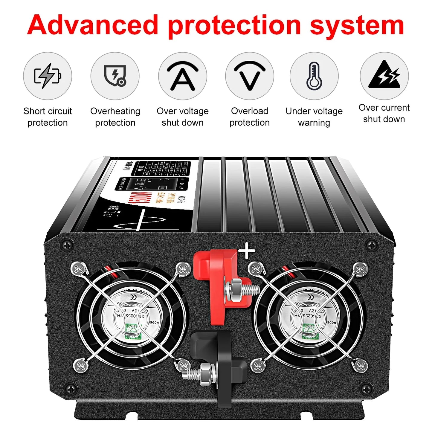 1500W inverter 12v 220v pure sine wave solar power inverter DC 24V 48V to AC 110V with remote control - 54Grid - Renewable Energy Store