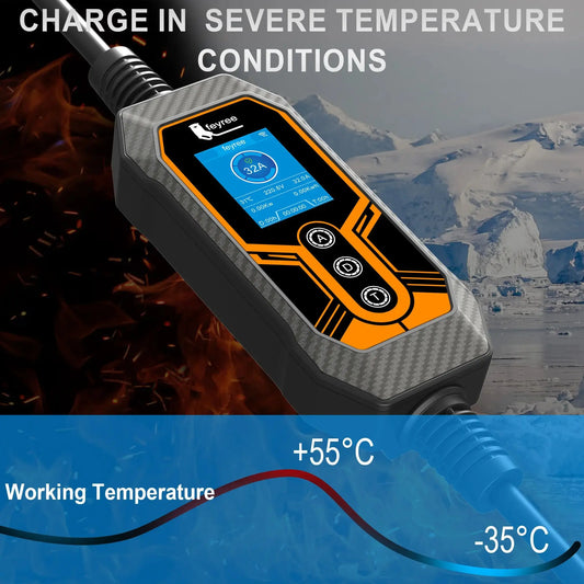 feyree Portable EV Charger 32A 7kW 1P APP WIFI Control Replaceable Charging Plug Smart Multifuction EV Charger for Electric Cars