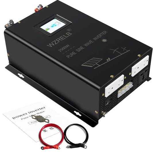 2500W Split phase Pure Sine Wave Inverter 24V/36V/48V/72V/96 DC to 110/220V,120/240V AC Converter Solar Panel Power Bank Battery - 54Grid - Renewable Energy Store