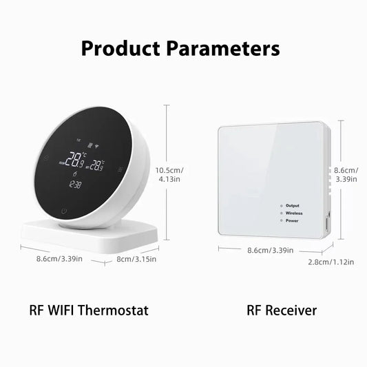 Wireless WiFi Thermostat for Gas Boiler Heating Tuya Battery RF Wireless Receiver Temperature Controller Alice Google Home by 54Grid - Renewable Energy Store