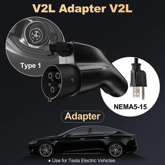 feyree V2L Discharge Adapter 110V15A with NEMA5-15 socket for Hyundai Ioniq 5/6, Kia EV6,Kia Niro EVm Genesis GV60,70
