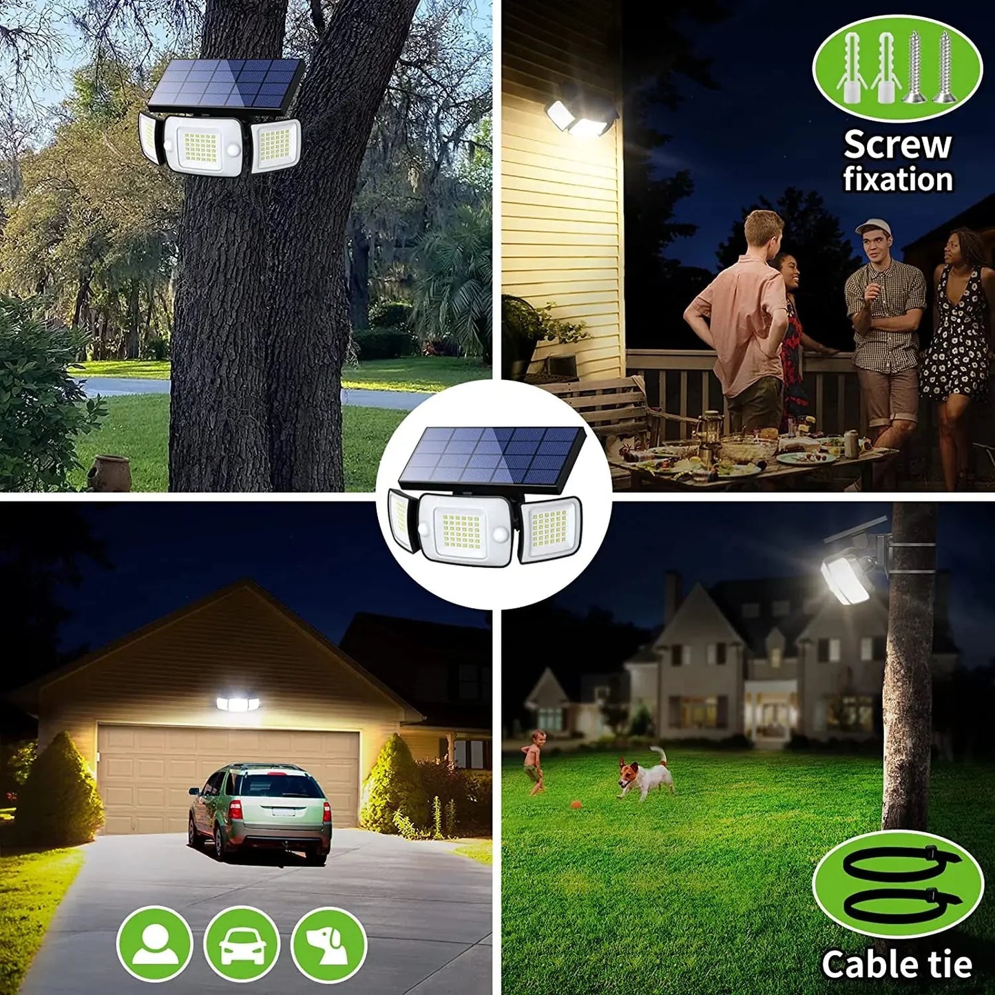 Solar Lights Outdoor with 3 Modes Motion Sensor Super Bright Wall Lamp IP65 Waterproof - 54Grid - Renewable Energy Store