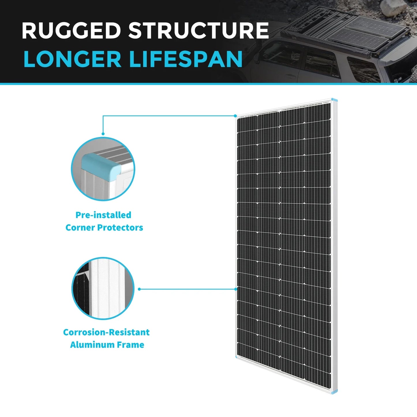 200W 12V Mono Solar Panel 200 Watt 12 Volt for Home Garden by 54Grid - Renewable Energy Store