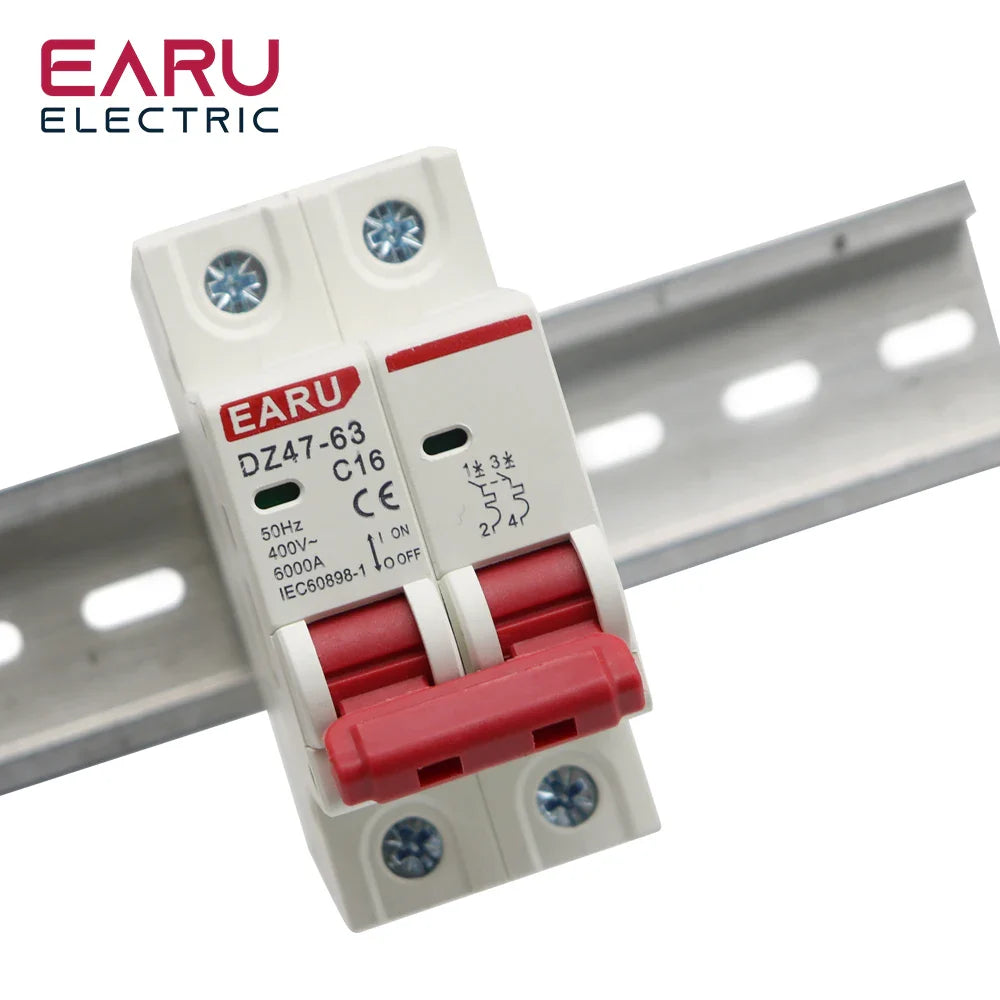 Mini Circuit Breaker MCB Short Overload Circuit Protector 35mm Din Rail Mount Breaking Capacity 6KA by 54Grid - Renewable Energy Store