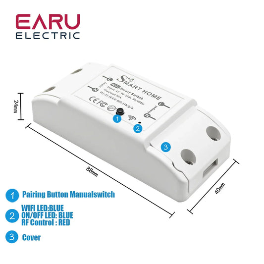 eWeLink Mine WiFi 10A Smart Switch Breaker Module Wireless Remote Switch Alexa Google Home by eWeLink APP Remote Voice Control by 54Grid - Renewable Energy Store