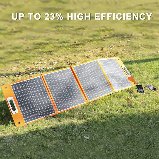Flashfish 18V 100W Foldable Solar Panel Portable Solar Charger DC Output PD Type-c QC3.0 for Phones Tablets Camping Van RV Trip - 54Grid - Renewable Energy Store