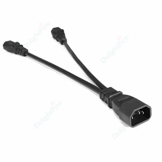 C13 C14 AC Power Cable 0.3M 1 To 2 Way Power Splitter Cord by 54Grid - Renewable Energy Store