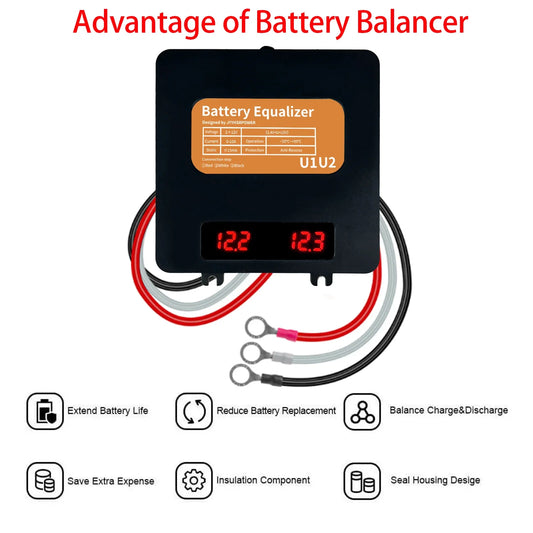 LED Display Battery Equalizer Voltage Balancer Regulator for 24V 48V 60V 72V 96V Li-ion Lead Acid by 54Grid - Renewable Energy Store