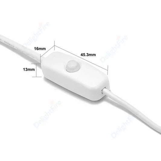 100/150/200cm USB Pigtail Cable With Switch 12V 3A Power Extension For LED Strip Light And USB Gadgets by 54Grid - Renewable Energy Store