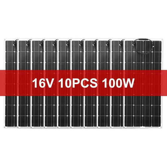 Solar Panel Flexible 100/200/300/1000 W 18V Monocrystalline Car Battery 2PCS 18V9 - 54Grid - Renewable Energy Store