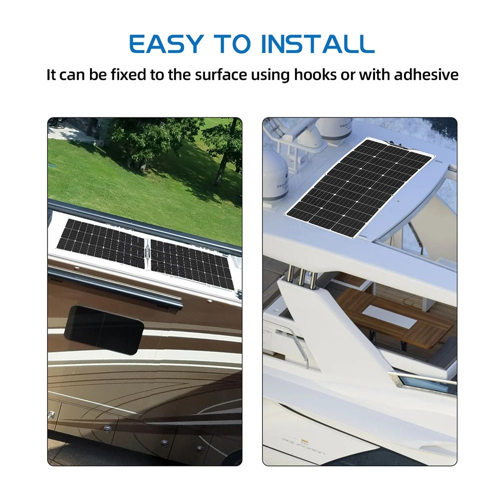 100 W Flexible Solar Panel High-efficiency Solar Modules And Ip68 Sealing Level, Suitable For Roofs, Motor Homes, Balconies, Etc by 54Grid - Renewable Energy Store