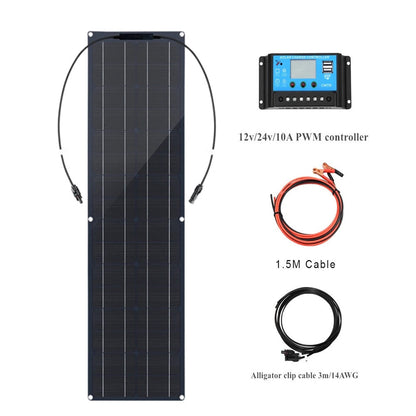 Wuzeck Flexible Solar Panel Kit 50 Watt Pv Module 100 Watt 12v 24v Solar Cable Cell Home Outdoor Car Boat Battery Camping Trip by 54Grid - Renewable Energy Store