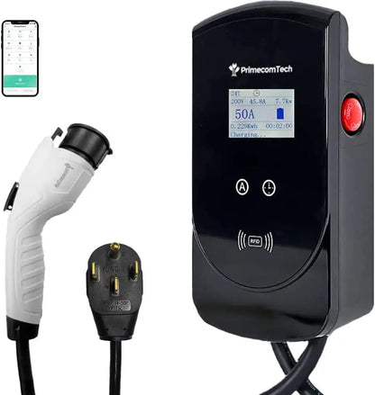 Smart Electric Vehicle Charging Station 220 V for Tesla and All EV Brands 30' Feet Length (25 Feet, NEMA 14-50p) - 54Grid - Renewable Energy Store