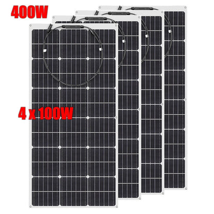 Wuzeck Flexible Solar Panels 1-10pcs 100w Mono Solar Panel Cells 200w 300w 400w - 1000w Power For 12v Battery Rvs Boat Home Car by 54Grid - Renewable Energy Store