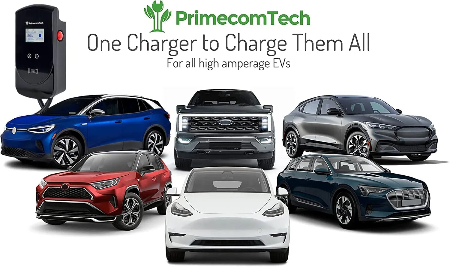 Smart Electric Vehicle Home Charging Station 220 Volt for Tesla and All EV Brands 30' Feet Length (25 Feet, NEMA 14-50p) 25 Feet NEMA 14-50p - 54Grid - Renewable Energy Store