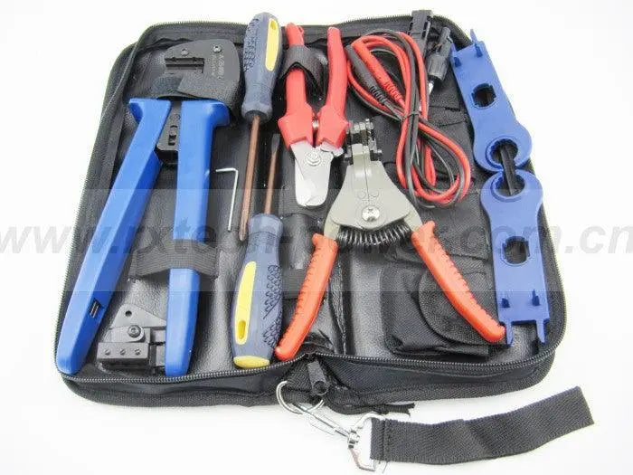 Crimping Tool for 2.5/4/6mm2 Solar Cable Solar Connector Crimping Tool Kits Crimping/Cutting/Stripping Tools with Cable R&amp;X - 54Grid - Renewable Energy Store