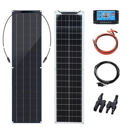 Wuzeck Flexible Solar Panel Kit 50 Watt Pv Module 100 Watt 12v 24v Solar Cable Cell Home Outdoor Car Boat Battery Camping Trip by 54Grid - Renewable Energy Store