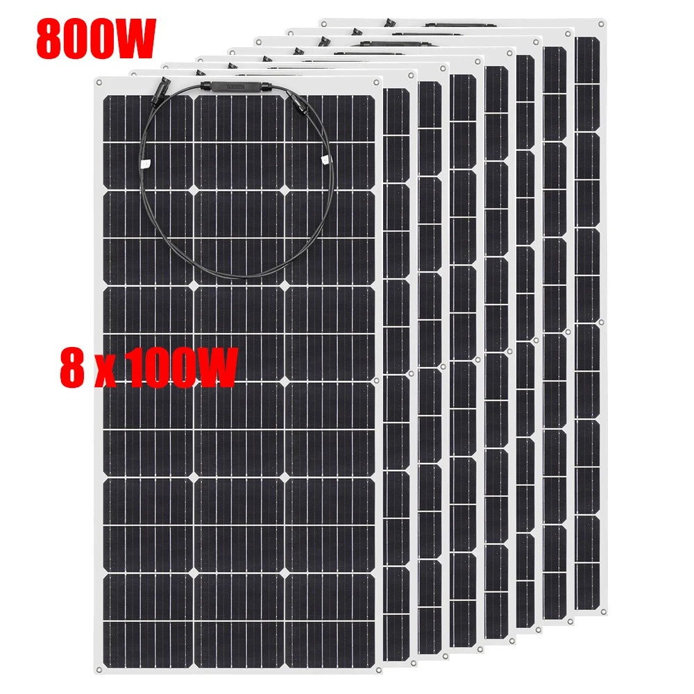 Wuzeck Flexible Solar Panels 1-10pcs 100w Mono Solar Panel Cells 200w 300w 400w - 1000w Power For 12v Battery Rvs Boat Home Car by 54Grid - Renewable Energy Store
