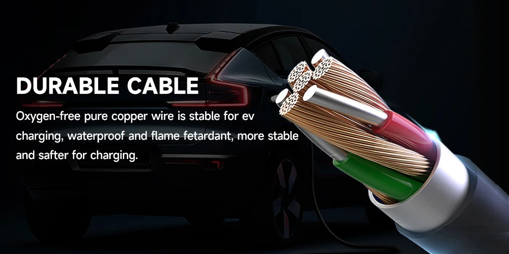 EV charging cable Electric car charger 32A three-phase 22kw IEC 62196 32A EVSE kit EV cable type 2 to type 2