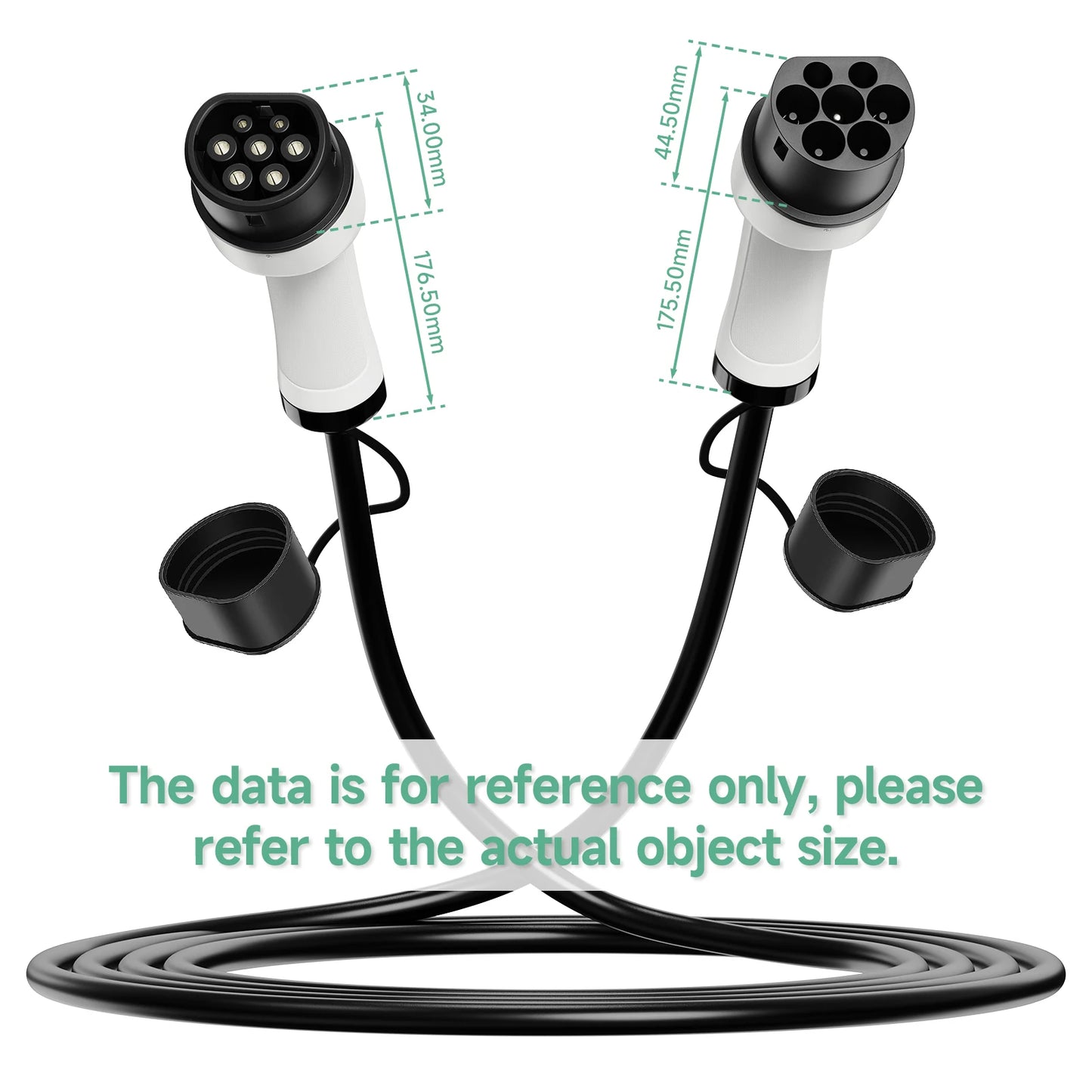 AFYEEV 22KW EV Charging Cable GB/T Female Car side to type2 IEC 62196 Male Plug EVSE Charging Station Type2 to GB/T 16A 3 Phase