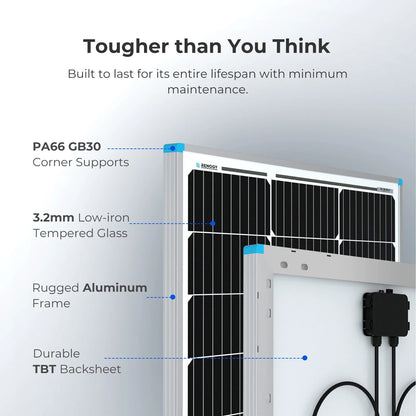 Solar Panel 100 Watt 12 Volt High-Efficiency Monocrystalline PV Module by 54Grid - Renewable Energy Store