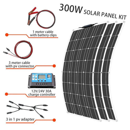 Solar Panel Kit Complete 400/300/200/100 Watts Flexible Solar 12V - 54Grid - Renewable Energy Store