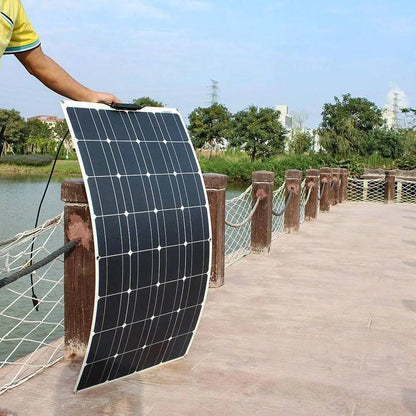 Solar Panel System Kit Flexible 200w 300w Diy Portable Energy Set 12v 18v 24v Home /Battery Power Charger - 54Grid - Renewable Energy Store