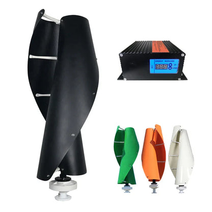 FLTXNY New Energy Windmill 300W/400W/600W/1000W 12V 24V 48V 96V Vertical Wind Turbine Generator High Efficiency Low RPM by 54Grid - Renewable Energy Store