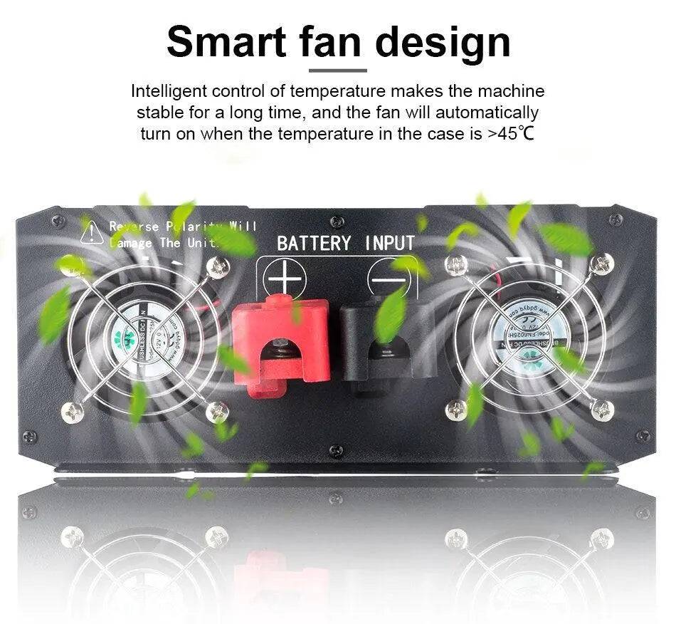 Pure Sine Wave Inverter 6000W 8000w Power Inverter Converte With LED Display DC 12V/24V/48V/60v To AC 110V 220V - 54Grid - Renewable Energy Store