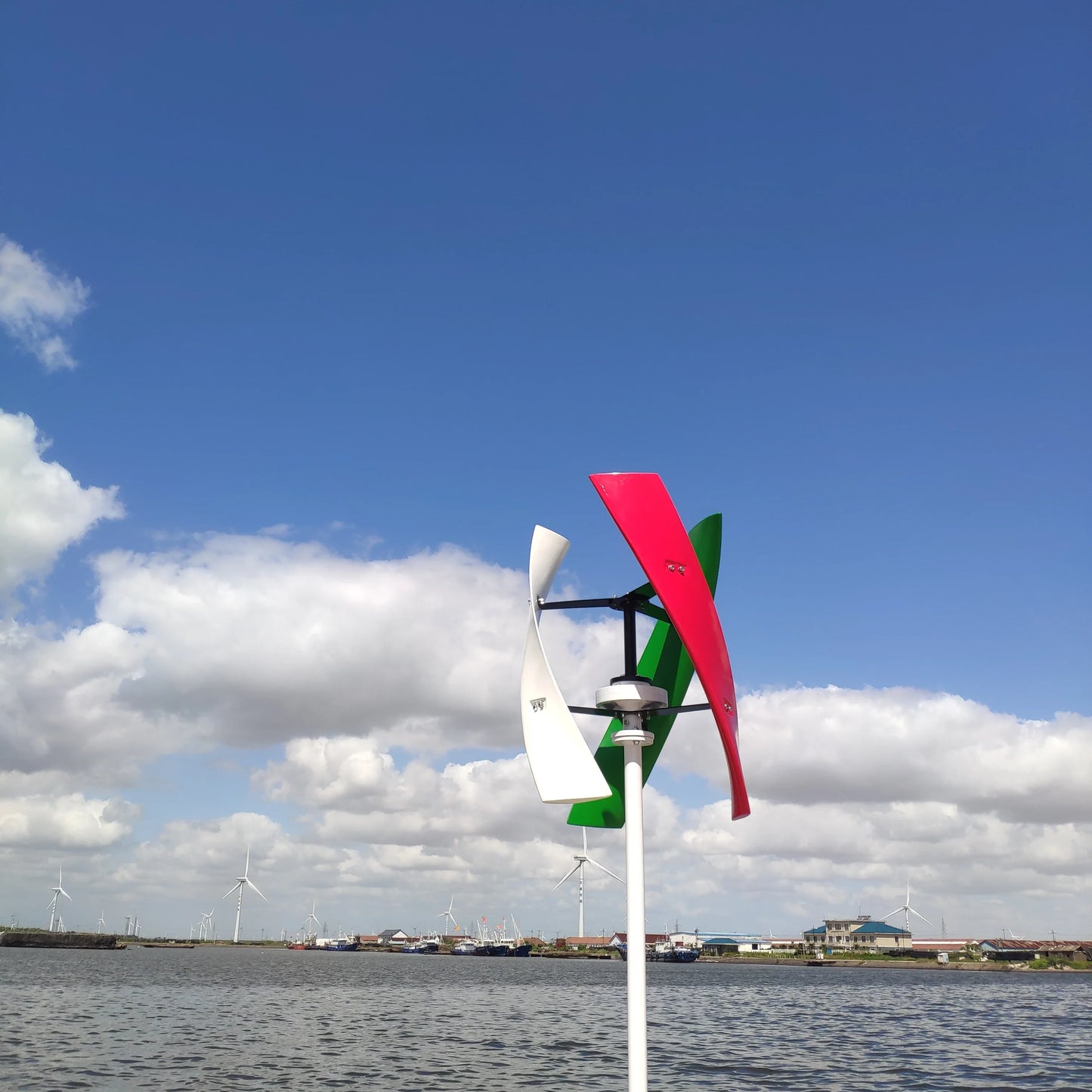 Real Watt 1KW 3 Blades Free Energy Vertical Axis Wind Turbine Generator 24V 48V Homeuse Windmill Low RPM by 54Grid - Renewable Energy Store