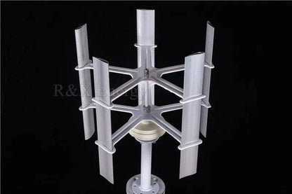Mini Vertical Axis Wind Turbine Generator 10W 12VDC Windmill Generator Max 15w 5 Blades High Quality for Household Street - 54Grid - Renewable Energy Store