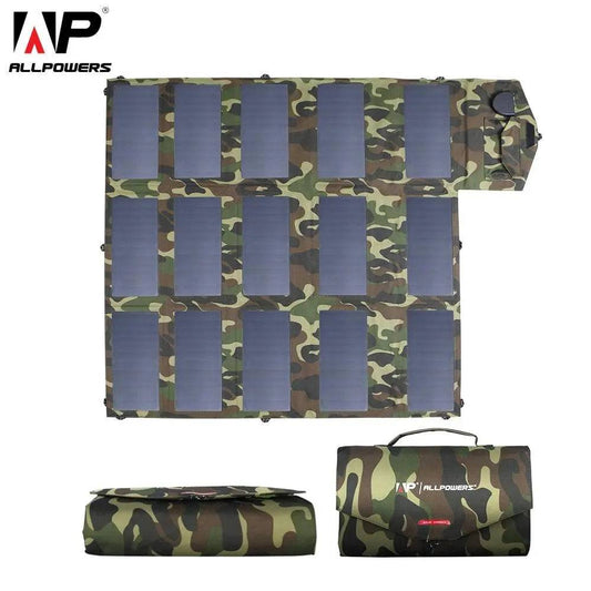 Portable Solar Charger ALLPOWERS 100W Foldable Solar Panel - 54Grid - Renewable Energy Store