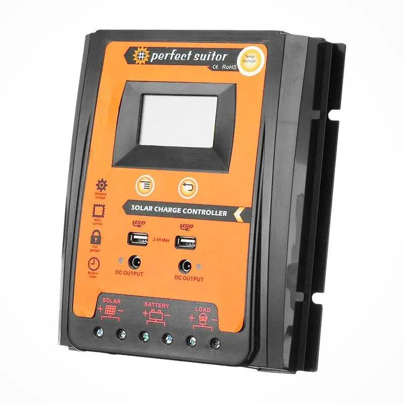 Solar Charge Controller 12/24V 70A  Panel Battery Regulator Dual USB 5V LCD Display - 54Grid - Renewable Energy Store