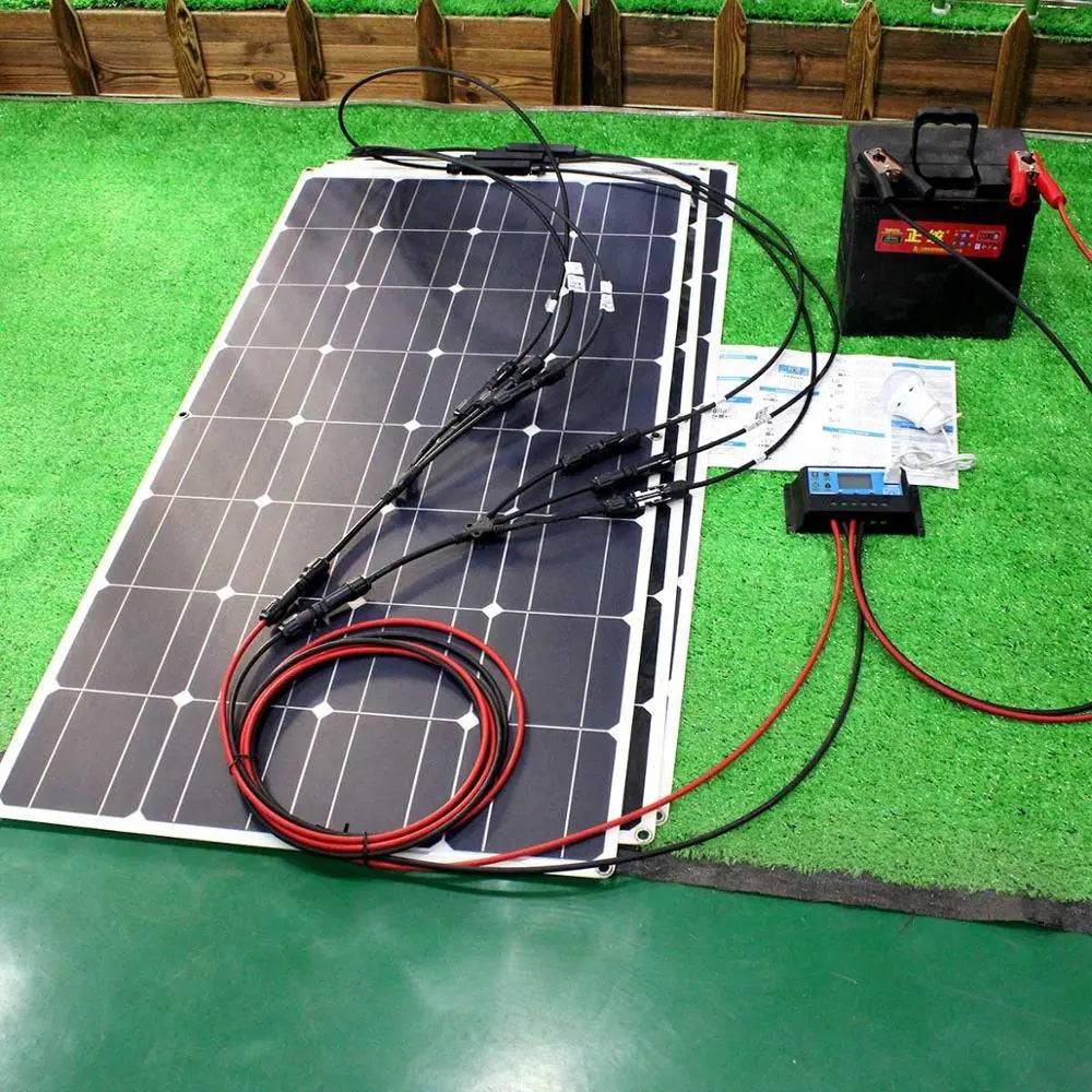 Solar Panels Flexible 100/200/300W solar controller 12V  battery charger - 54Grid - Renewable Energy Store